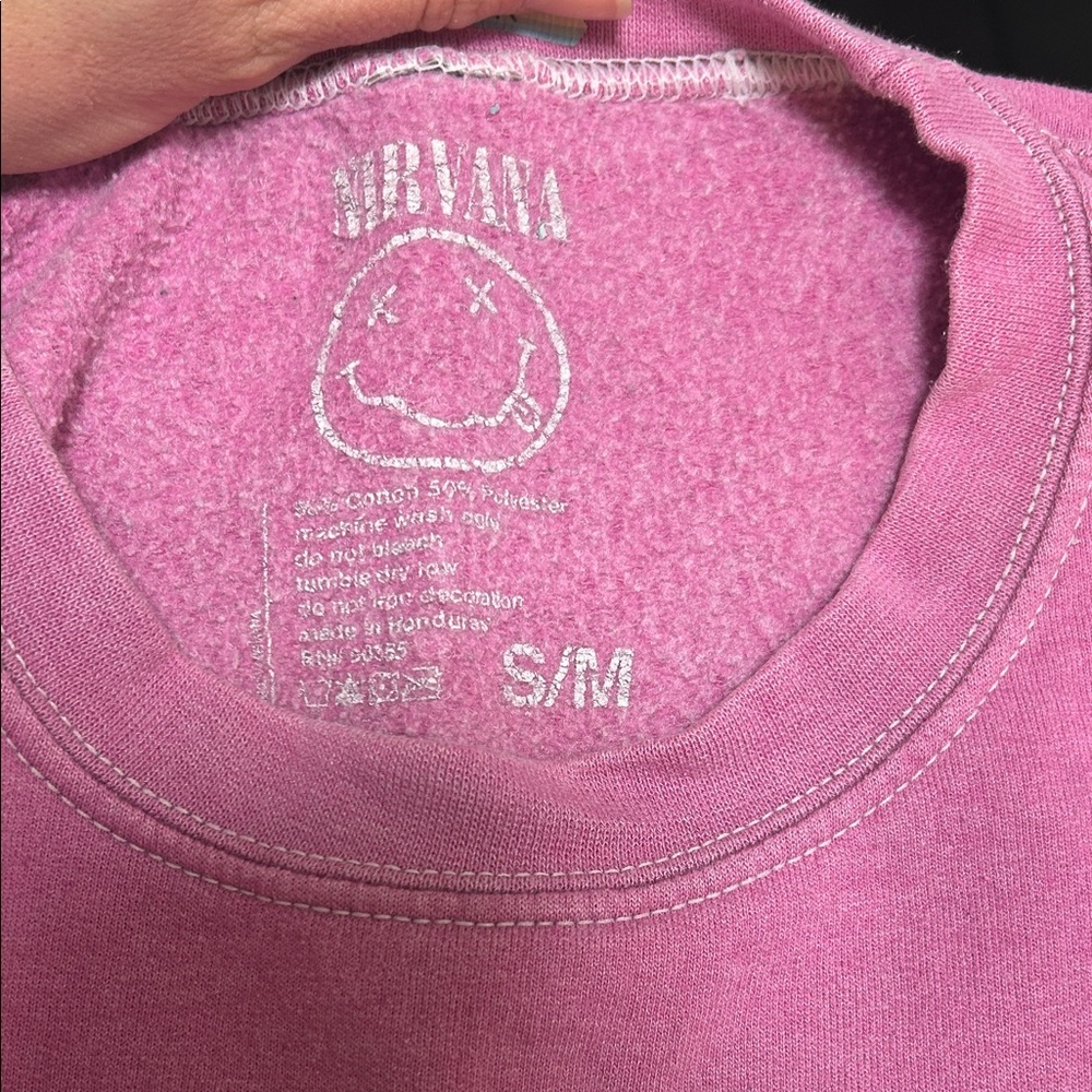 NIRVANA Pink and Yellow Sweatshirt - Picture 5 of 6